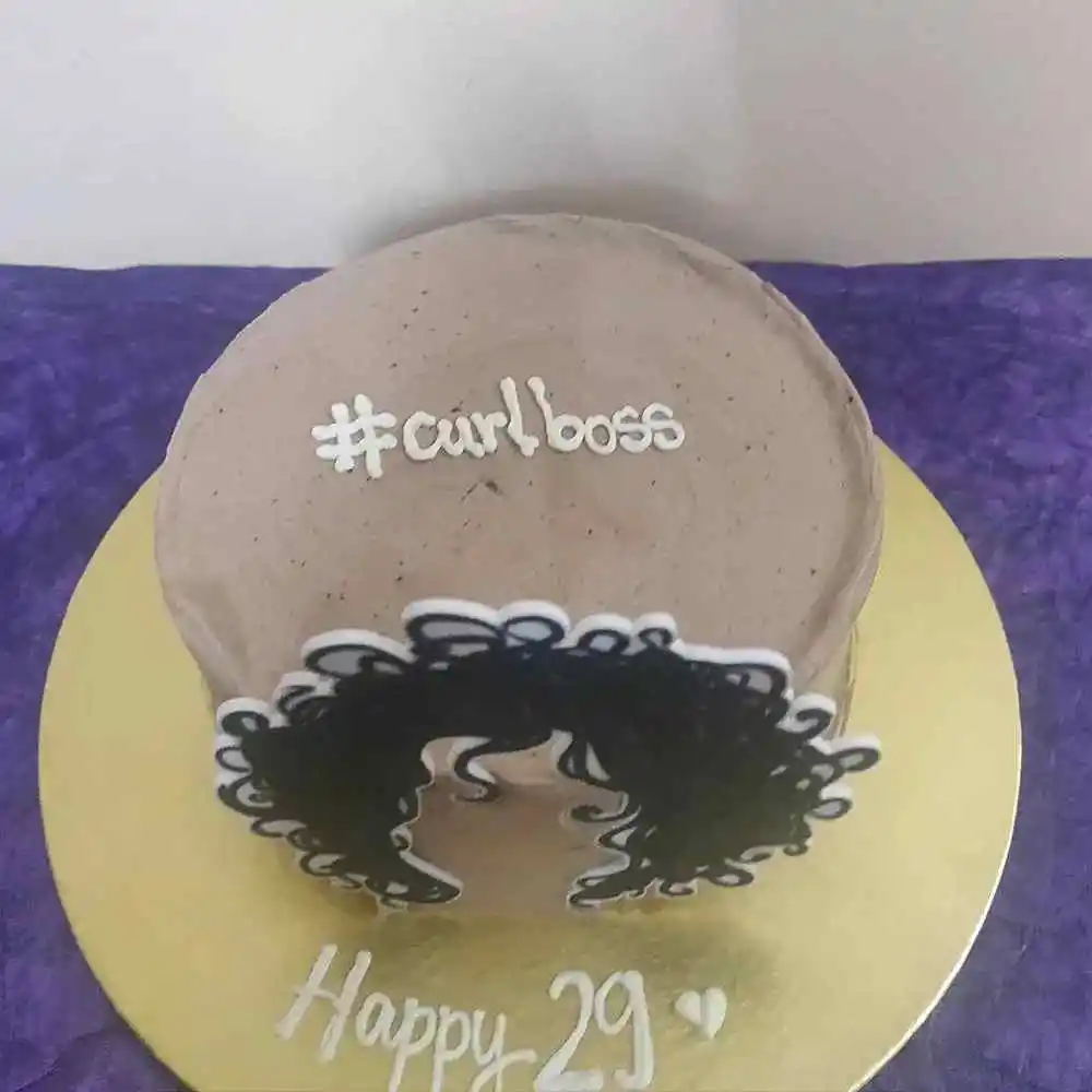 Cake Topper for Curly Hair Girl